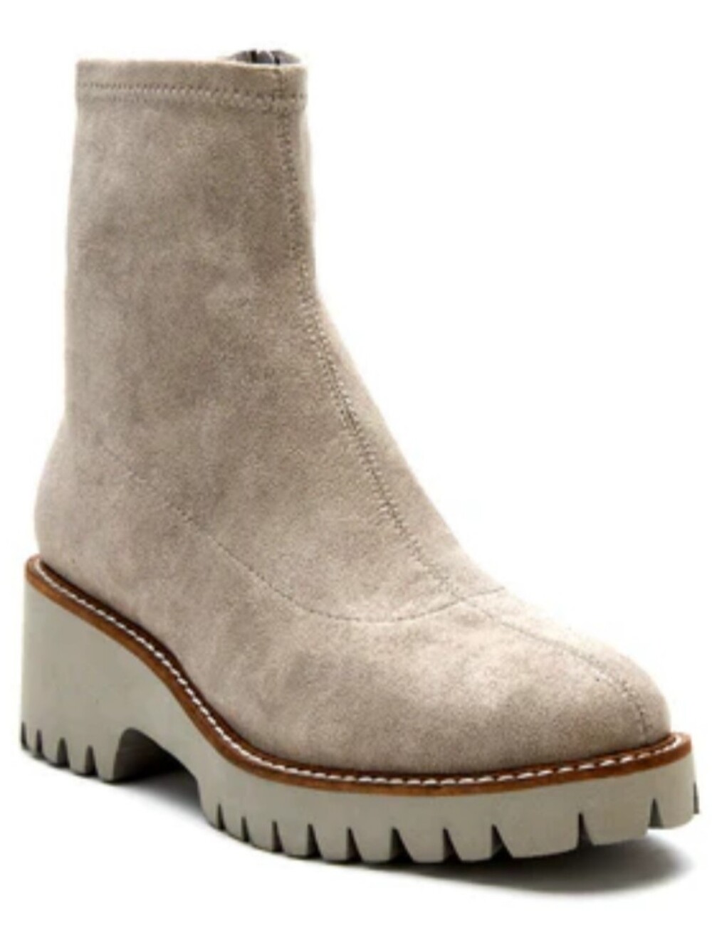 Coconuts By Matisse Hudson Women's Sock Boot Side Zip Chunky Lug Sole Boots 7.5